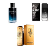 KIT PARCIAL - 3 UNIDADES (212 VIP Black, Paco Rabanne One Million, Sauvage Dior)