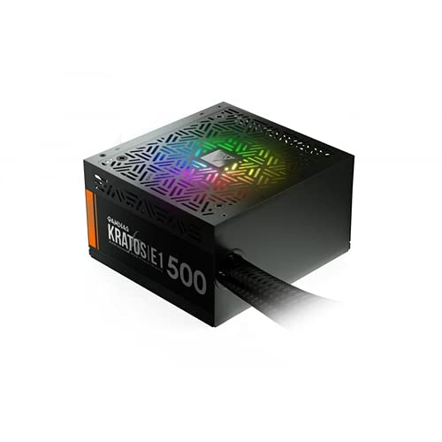 GAMDIAS Fonte de Alimentação ATX 500W Kratos E1-500W-RGB, Preto