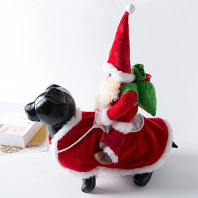 Fantasia Natalina para Cães - Papai Noel Montado no Cachorro