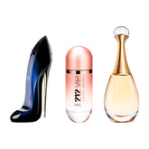 Combo de 3 Perfumes Femininos - Good Girl, 212 VIP Rosé e J'adore